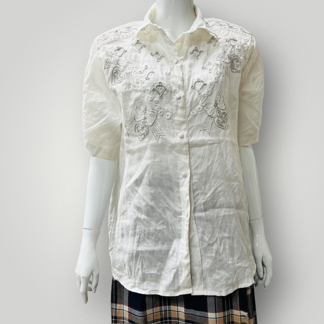 80s 90s EURO linen cotton tirolean shirt 80s 90s EURO linen cotton