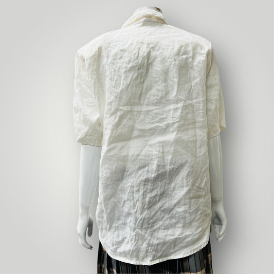 1990s vintage / RAAM ORIGINAL / linen shirt with detailed embroidery / free size (3895653490149071487)