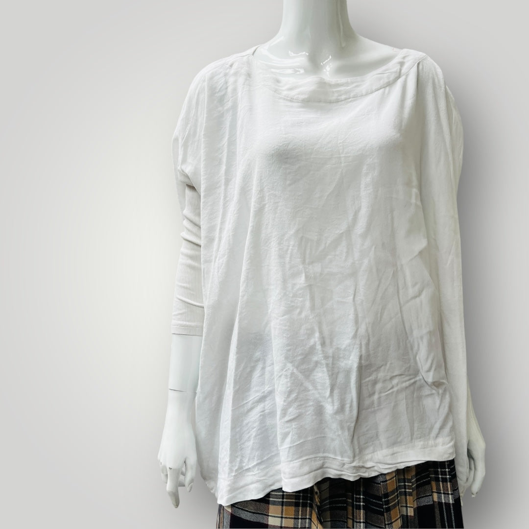 C REED / MINX / oversized crisp white top / free size (3895653503853128373)