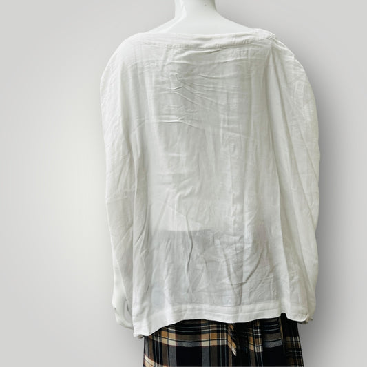 C REED / MINX / oversized crisp white top / free size (3895653505580758562)