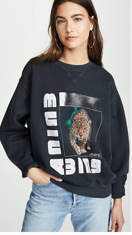 ANINE BING / wild cat sweatshirt / s (3895655276528079901)