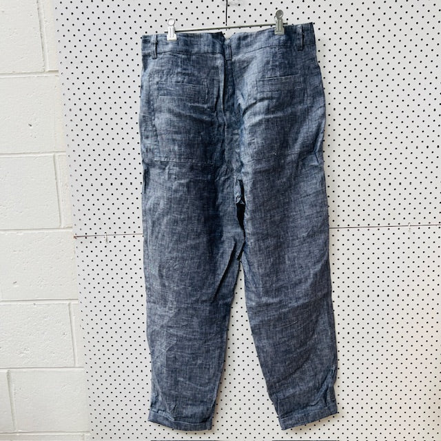 TAYLOR / linen pants / 14 / made in nz (3895915107368895884)