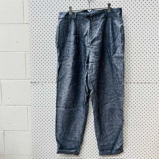 TAYLOR / linen pants / 14 / made in nz (3895915119607944177)