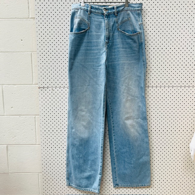 ISABEL MARANT / Dileskoa / High-Rise Wide-Leg Jeans / 40 (3895915139390876488)