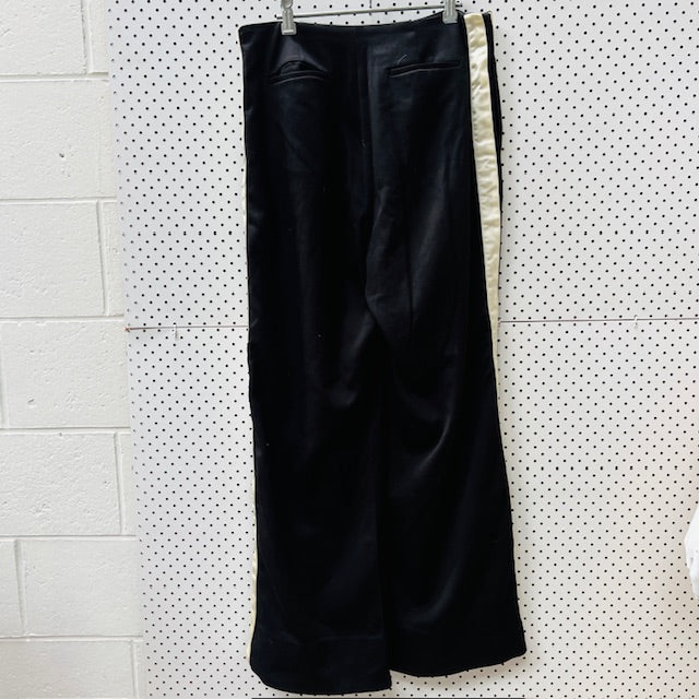 PE NATION / track pants with contrast satin strip and knee high zips / L (3895915145729724525)