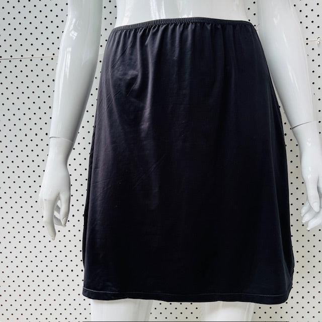 LYRIC / black half slip, lace trimmed / 12 (3896001229801985853)