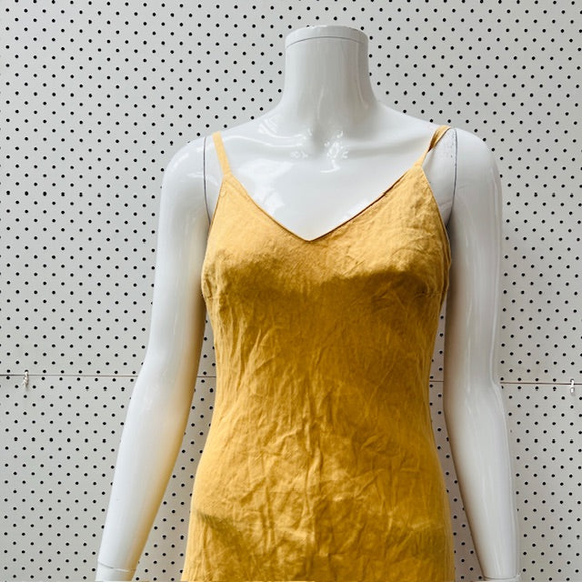 linen / slip dress / 42 / made in italy (3896001304757880145)