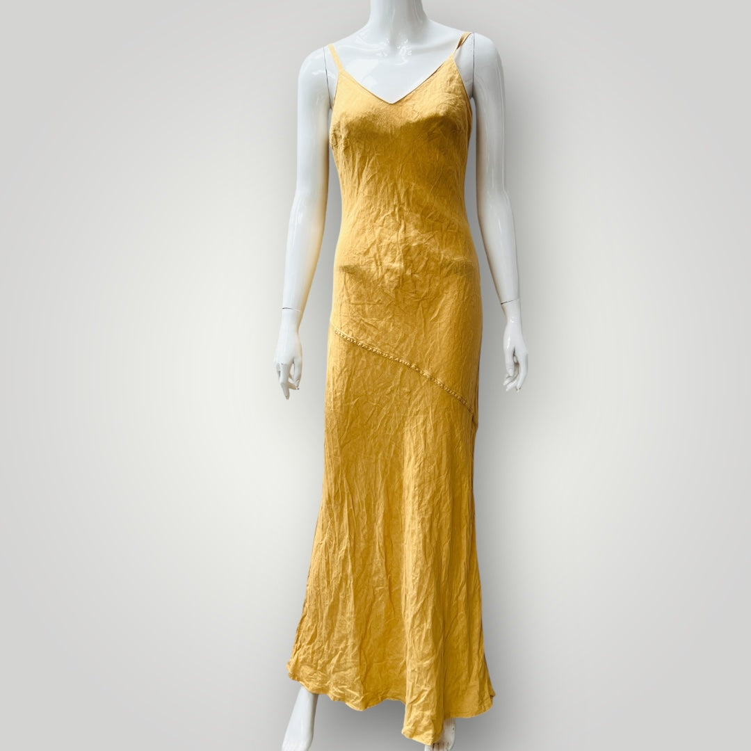 linen / slip dress / 42 / made in italy (3896001450739612474)