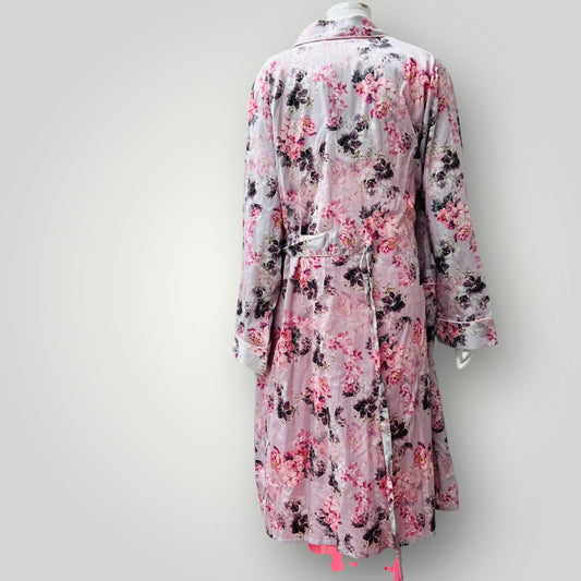 WYSTERIA LANE / floral satin robe / L (3896001981114806565)