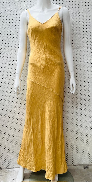 linen / slip dress / 42 / made in italy (3896004451327939851)