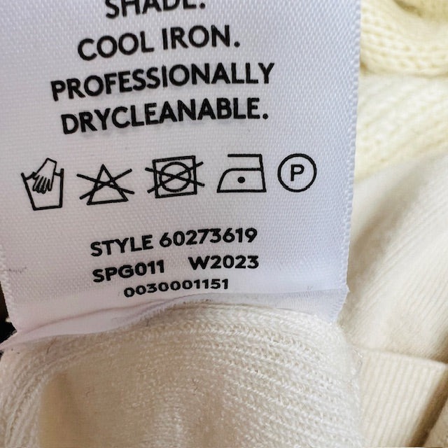 COUNTRY ROAD / cream merino silk polo jumper / s (3896075898761550112)
