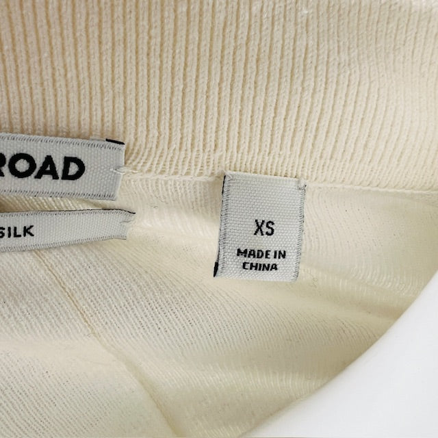 COUNTRY ROAD / cream merino silk polo jumper / s (3896075902662662024)