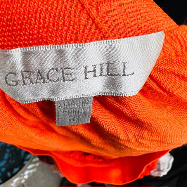GRACE HILL / orange tulle skirt / 10 (3896075951285775165)