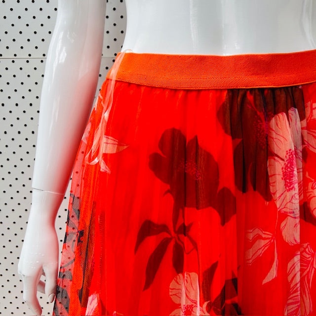 GRACE HILL / orange tulle skirt / 10 (3896075957017576526)