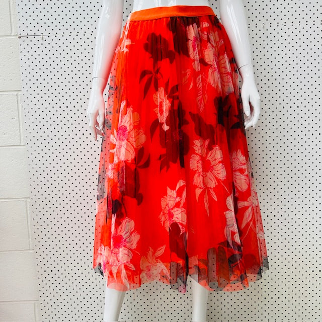 GRACE HILL / orange tulle skirt / 10 (3896075957487742381)