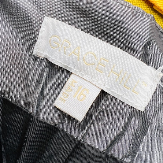 GRACE HILL / silver maxi skirt / 16 (3896075982630439796)