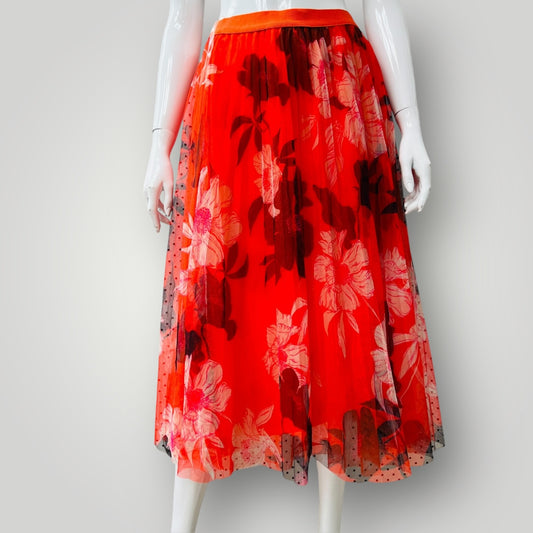 GRACE HILL / orange tulle skirt / 10 (3896076111896463868)