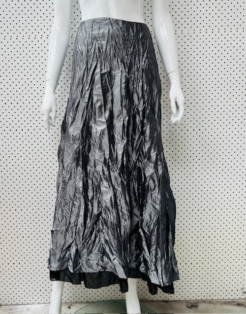 GRACE HILL / silver maxi skirt / 16 (3896086725121176913)