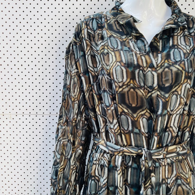 STORM / NICKS PRINT SHIRT DRESS / M/L (3896160644566175410)