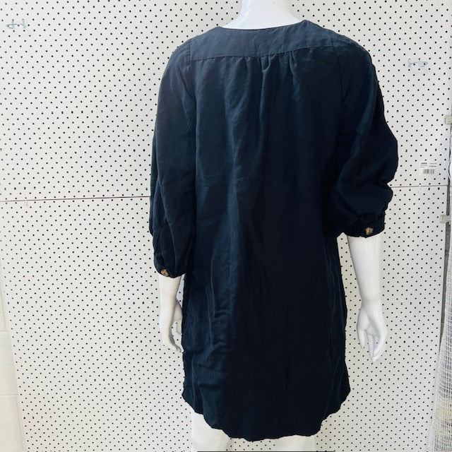 TRENERY / black linen dress / 10 (3896160716211336841)