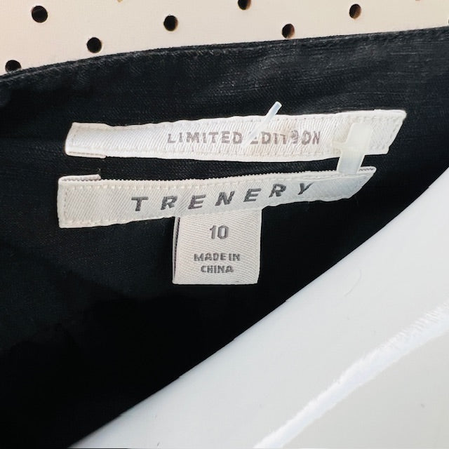 TRENERY / black linen dress / 10 (3896160718702266336)