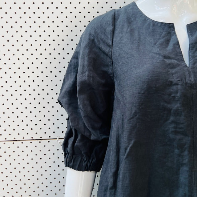 TRENERY / black linen dress / 10 (3896160720874770416)