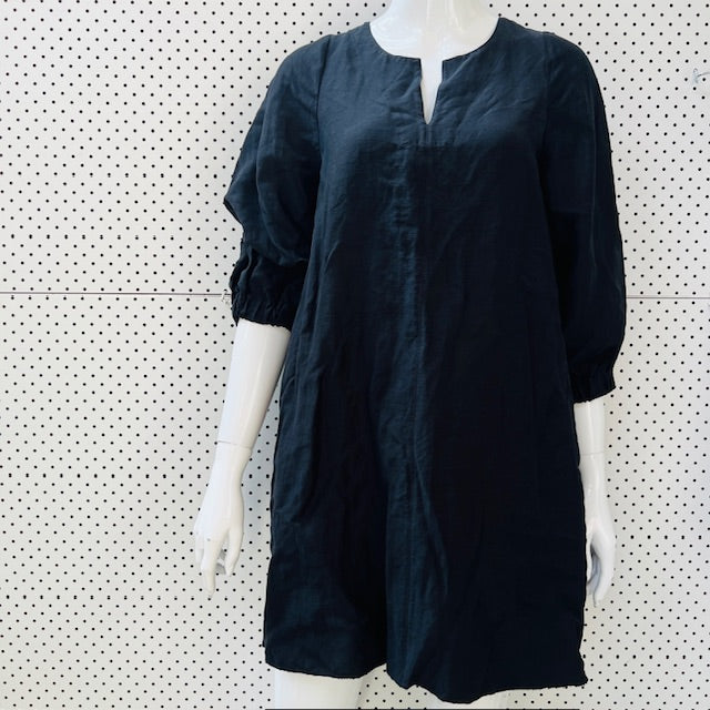 TRENERY / black linen dress / 10 (3896160722742157868)