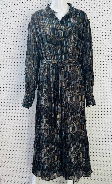 STORM / NICKS PRINT SHIRT DRESS / M/L (3896195445345366271)