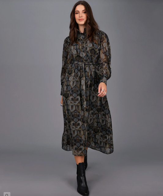 STORM / NICKS PRINT SHIRT DRESS / M/L (3896195889749269515)