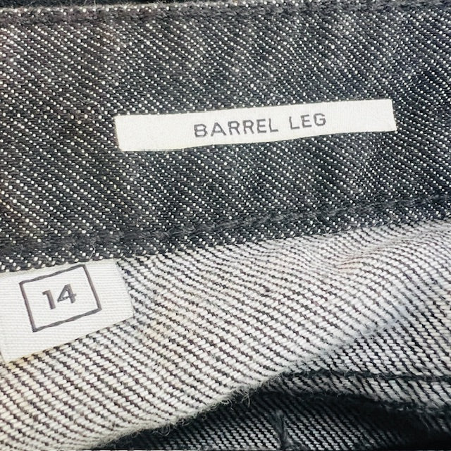 FIRETRAP / black denim barrel jeans / 14 (3896507647033636609)