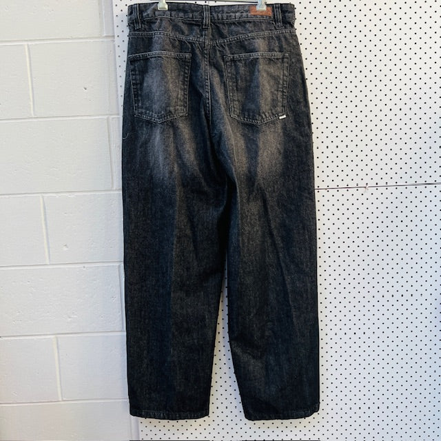 FIRETRAP / black denim barrel jeans / 14 (3896507655138051364)