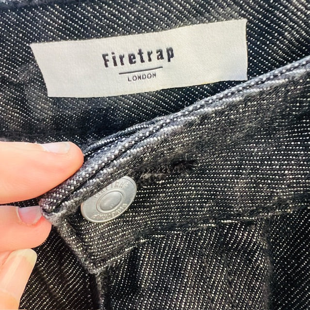 FIRETRAP / black denim barrel jeans / 14 (3896507659038716577)