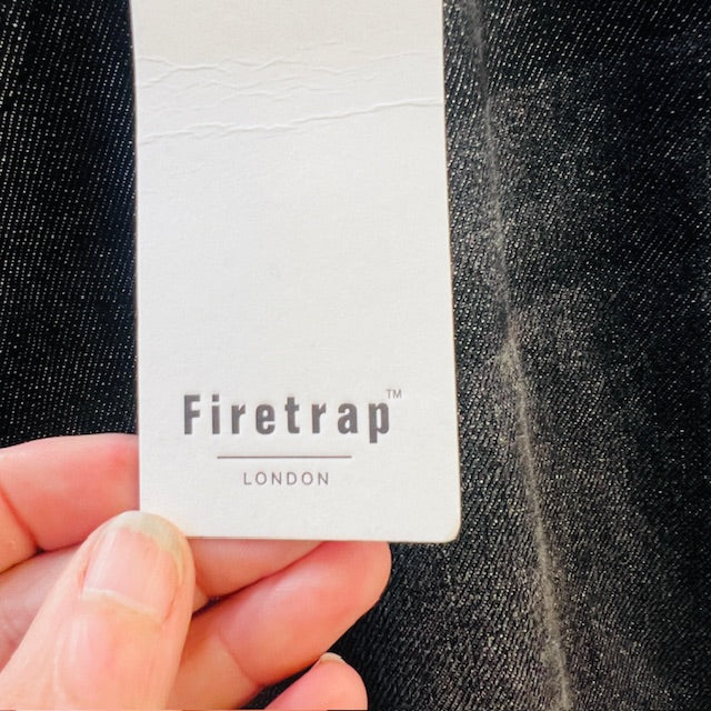 FIRETRAP / black denim barrel jeans / 14 (3896507667624881094)
