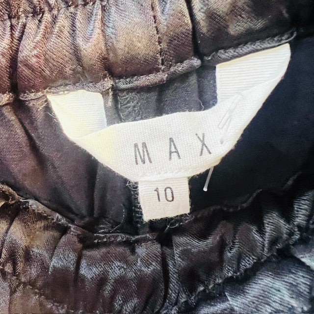 MAX / black satin cargo joggers / 12 (3896507691659870298)