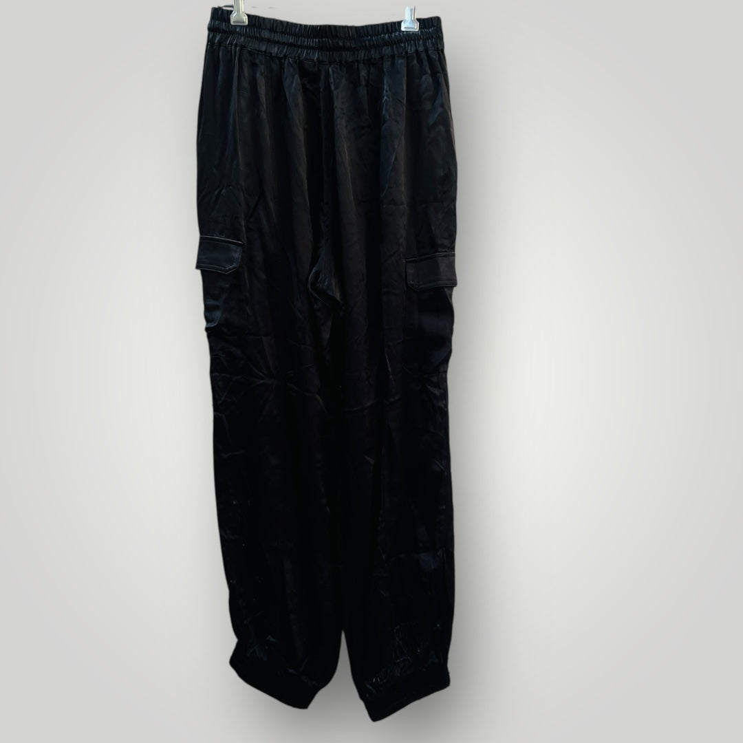 MAX / black satin cargo joggers / 12 (3896515797380497062)