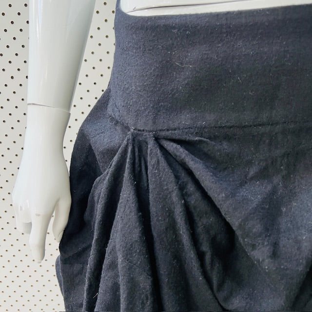 1990s nz vintage / TRELISE COOPER / ruched wool skirt / s (3896605889837178328)