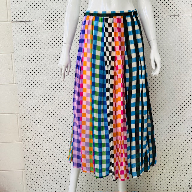 GORMAN / cross check pleated skirt / 10 (3896605900281616145)
