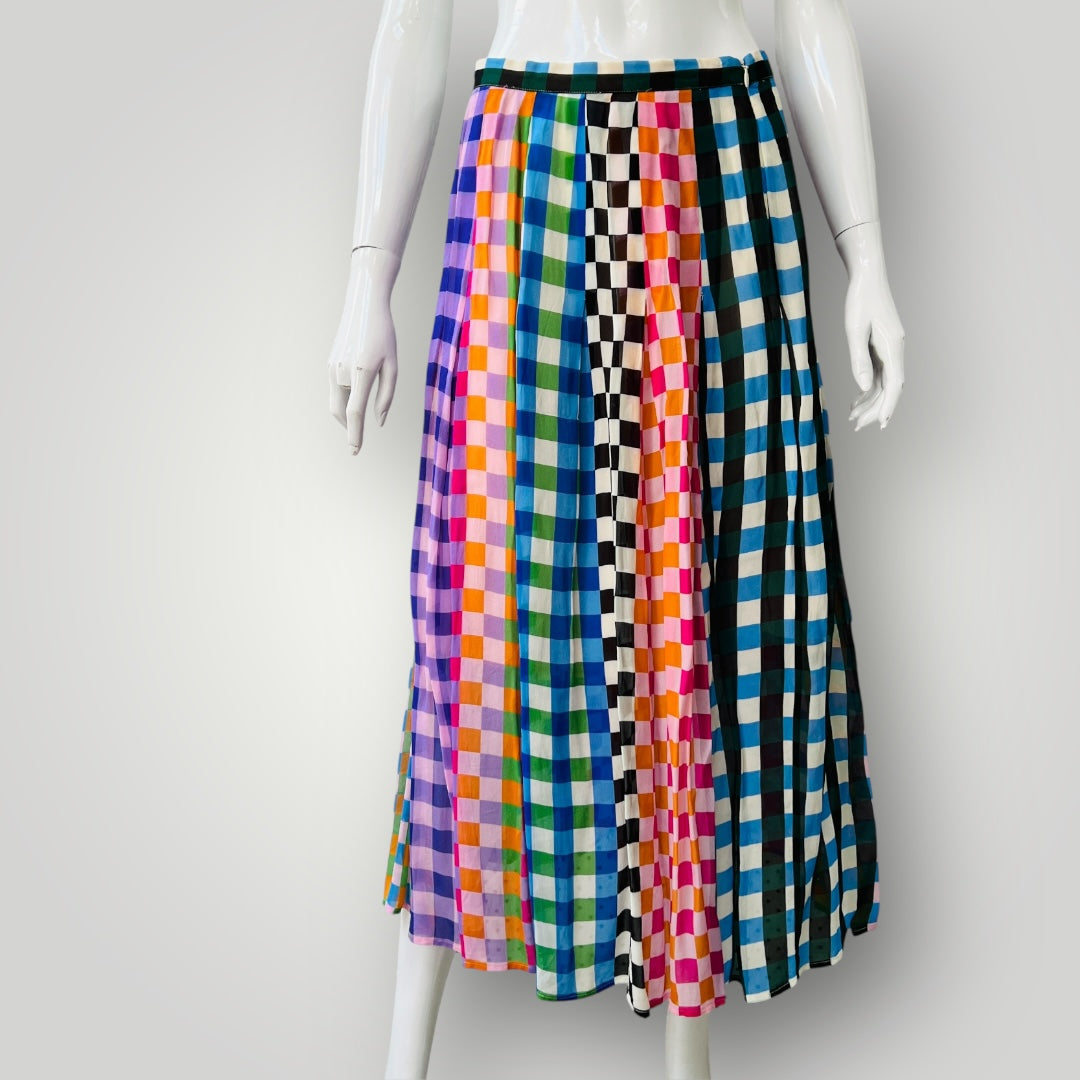 GORMAN / cross check pleated skirt / 10 (3896606010294302007)