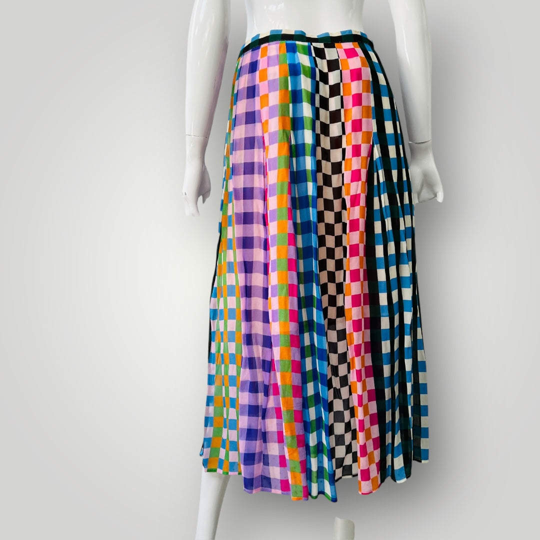 GORMAN / cross check pleated skirt / 10 (3896606012148786256)
