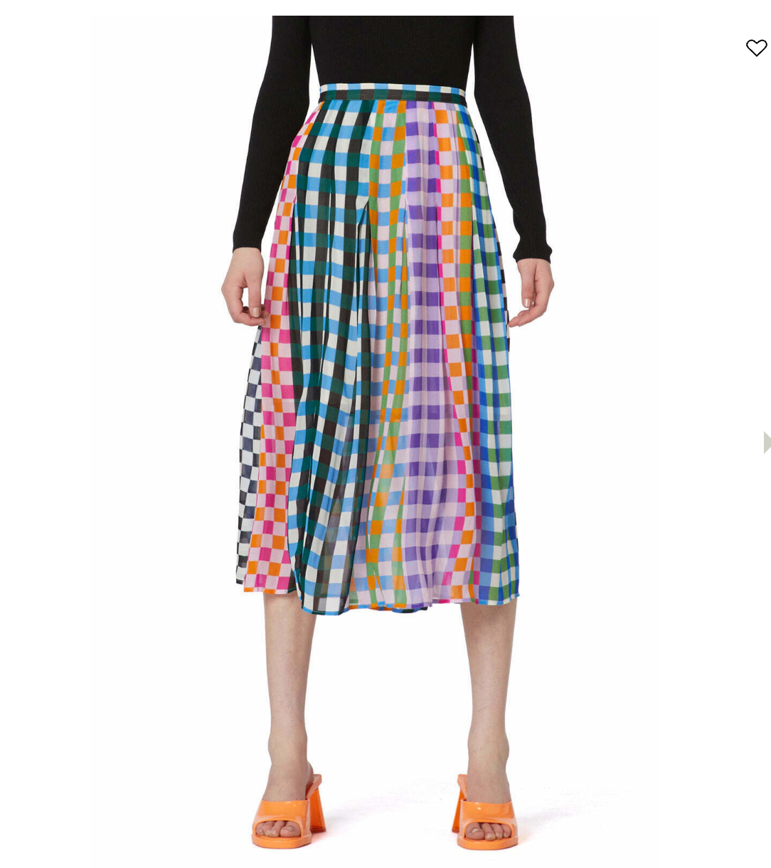 GORMAN / cross check pleated skirt / 10 (3896611573917794195)