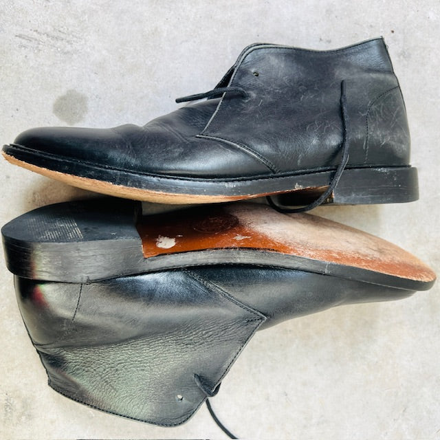 HARRYKSON LONDON / black leather desert boots / 43 (3897133008615245792)