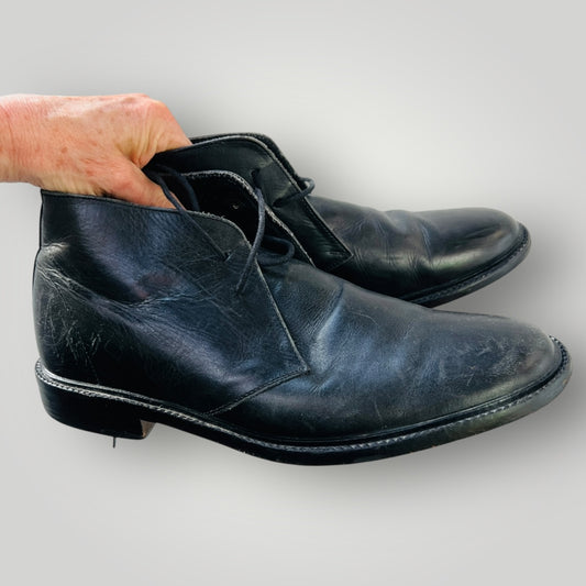 HARRYKSON LONDON / black leather desert boots / 43 (3897133331893271798)