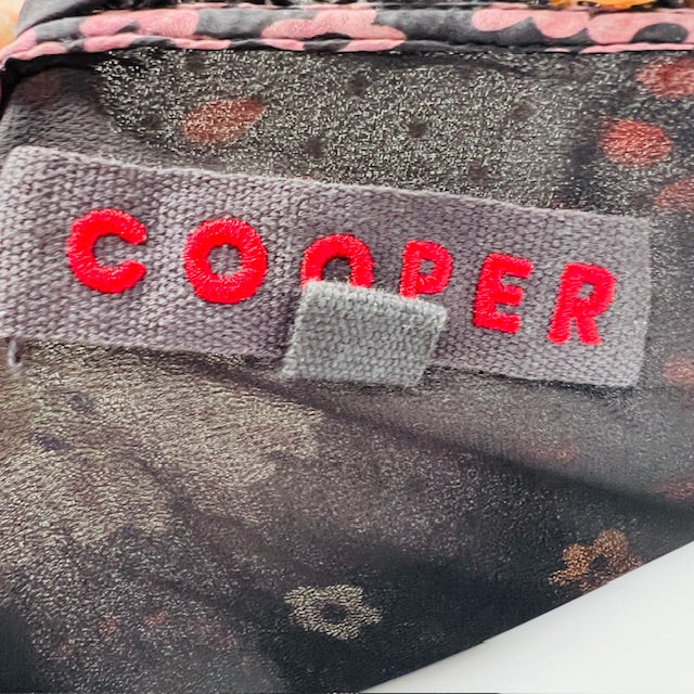 TRELISE COOPER / sweet silk floral ruffle dress / M (3897210680102376632)