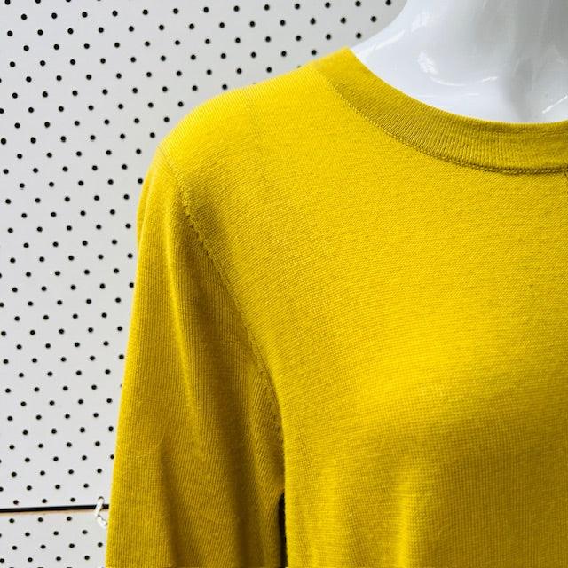 SILLS / chartreuse merino maxi dress / XL (3897210721194115513)