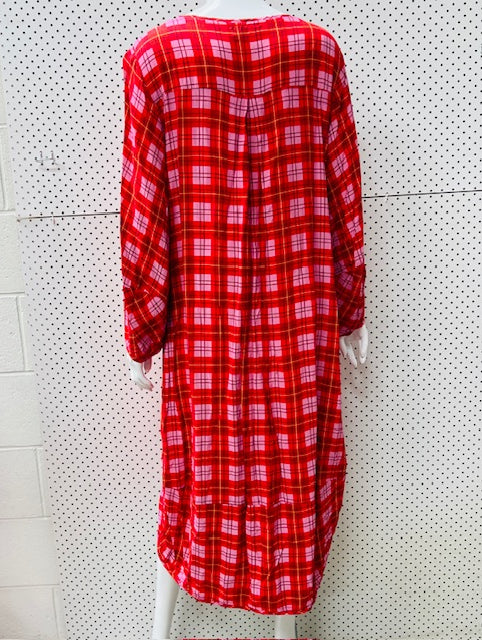 BRIARWOOD / aja red tartan dress / L (3897217118528962070)