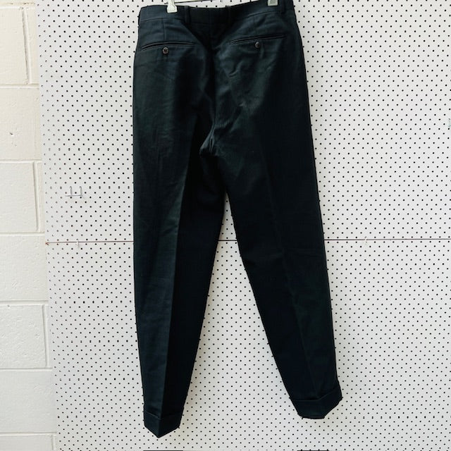 1960s vintage / HUGO BOSS / wool  pants with pleat front / 48 (3897291765239116651)