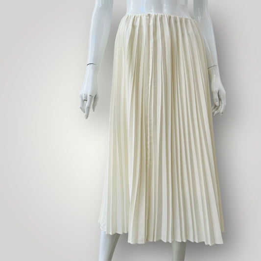 UNIQLO / white pleated skirt / L (3897373582861807846)
