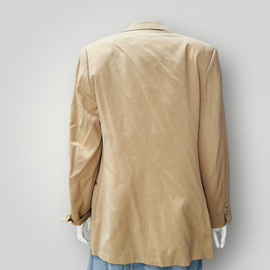 double breasted / worsted wool blazer / made in italy / (3897886431169813777)