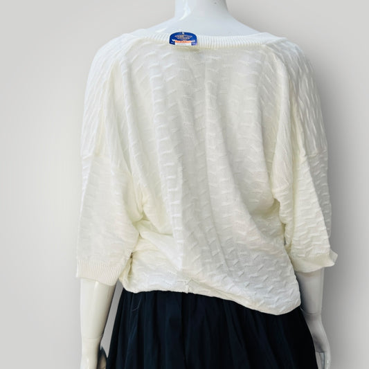 1970s nz vintage / WYNDHAM / short sleeved cardigan / 22 / new with tags (3897920896908292115)