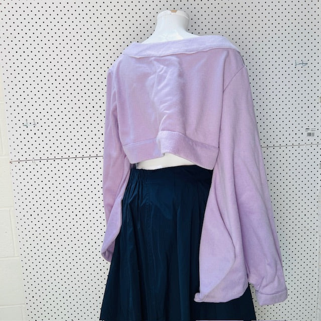 sachiko takashima / lilac wool crop with long sleeves / L (3898494377437487089)